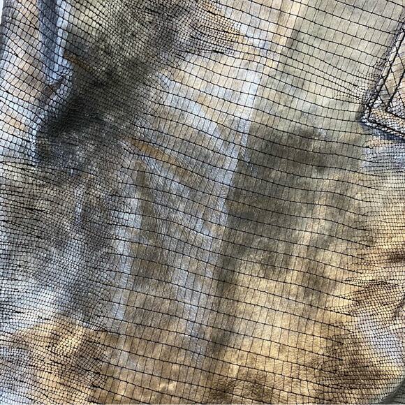 Think Tank Women’s Faux Leather Mini Skirt Size 4 Silver Reptile Print Belted - Picture 5 of 13